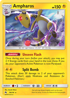 Ampharos Lost Thunder #78