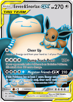 Eevee & Snorlax-GX Team Up #171