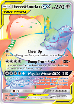 Eevee & Snorlax-GX Team Up #191