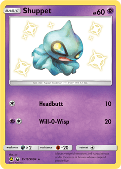 Shuppet Hidden Fates Shiny Vault #SV16
