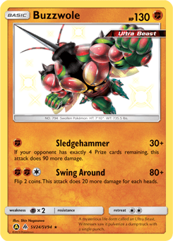 Buzzwole Hidden Fates Shiny Vault #SV24
