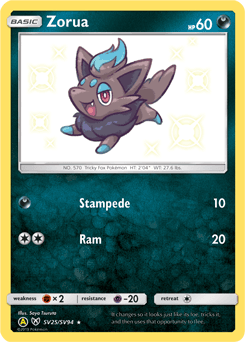 Zorua Hidden Fates Shiny Vault #SV25