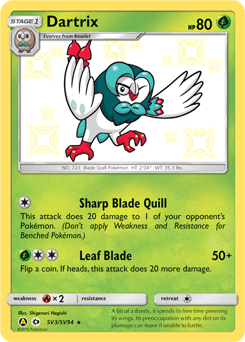 Dartrix Hidden Fates Shiny Vault #SV3