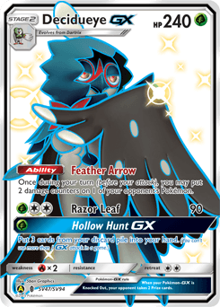 Decidueye-GX Hidden Fates Shiny Vault #SV47