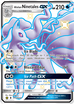 Alolan Ninetales-GX Hidden Fates Shiny Vault #SV53