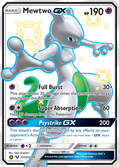 Mewtwo-GX Hidden Fates Shiny Vault #SV59