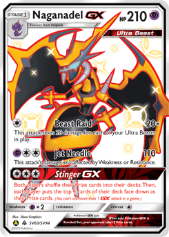 Naganadel-GX Hidden Fates Shiny Vault #SV63