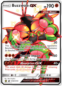 Buzzwole-GX Hidden Fates Shiny Vault #SV68