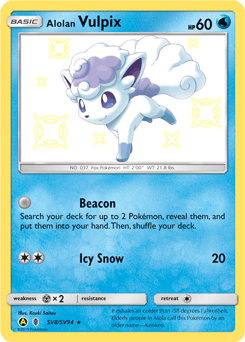 Alolan Vulpix Hidden Fates Shiny Vault #SV8