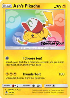 Ash's Pikachu SM Black Star Promos #SM108