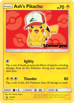 Ash's Pikachu SM Black Star Promos #SM109