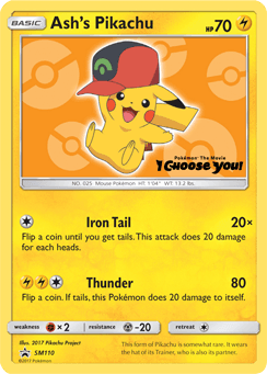 Ash's Pikachu SM Black Star Promos #SM110