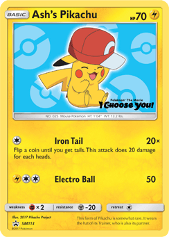 Ash's Pikachu SM Black Star Promos #SM113