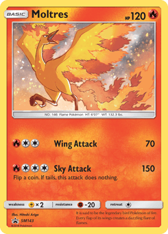 Moltres SM Black Star Promos #SM143