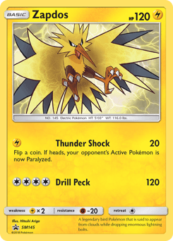 Zapdos SM Black Star Promos #SM145