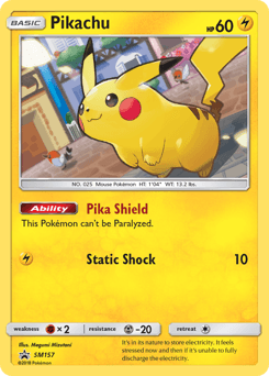 Pikachu SM Black Star Promos #SM157