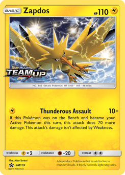 Zapdos SM Black Star Promos #SM159
