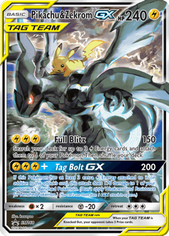 Pikachu & Zekrom-GX SM Black Star Promos #SM168