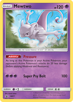 Mewtwo SM Black Star Promos #SM77