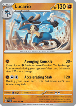 Lucario Scarlet & Violet #114