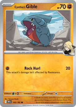 Cynthia's Gible Destined Rivals #102