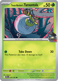 Team Rocket's Tarountula Destined Rivals #19