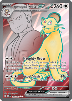 Team Rocket's Persian ex Destined Rivals #219