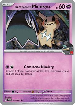 Team Rocket's Mimikyu Destined Rivals #87