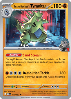 Team Rocket's Tyranitar Destined Rivals #96
