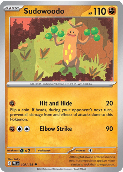 Sudowoodo Paldea Evolved #109