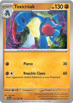 Toxicroak Paldea Evolved #115