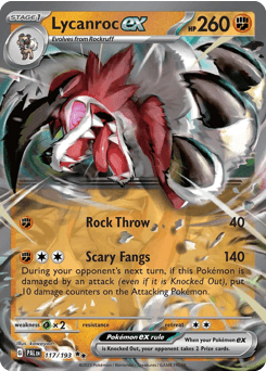 Lycanroc ex Paldea Evolved #117