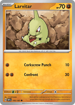 Larvitar Obsidian Flames #105