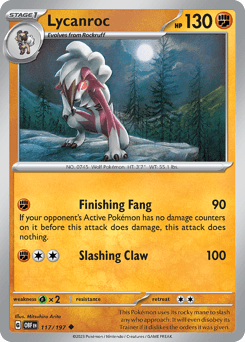 Lycanroc Obsidian Flames #117
