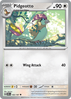 Pidgeotto Obsidian Flames #163