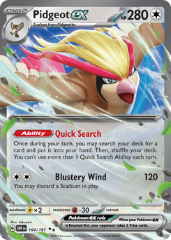 Pidgeot ex Obsidian Flames #164
