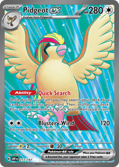 Pidgeot ex Obsidian Flames #217