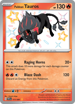 Paldean Tauros Paldean Fates #111