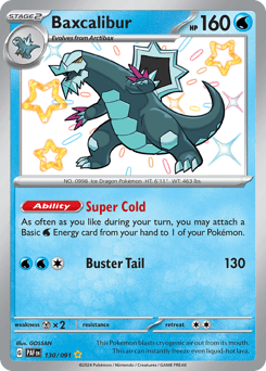 Baxcalibur Paldean Fates #130