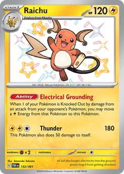 Raichu Paldean Fates #132