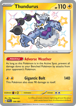 Thundurus Paldean Fates #139
