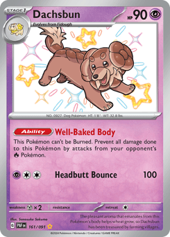 Dachsbun Paldean Fates #161