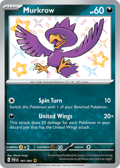 Murkrow Paldean Fates #181