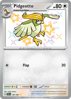 Pidgeotto Paldean Fates #197