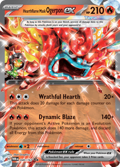 Hearthflame Mask Ogerpon ex Twilight Masquerade #40