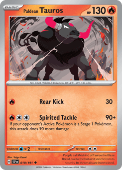 Paldean Tauros Surging Sparks #18