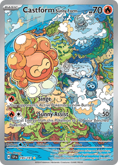Castform Sunny Form Surging Sparks #195