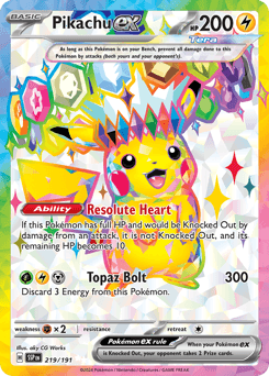 Pikachu ex Surging Sparks #219