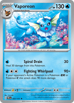 Vaporeon Prismatic Evolutions #22