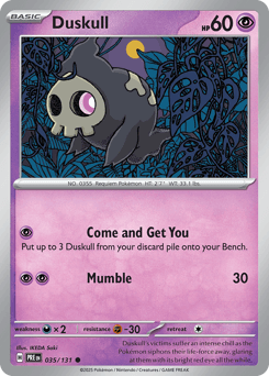 Duskull Prismatic Evolutions #35